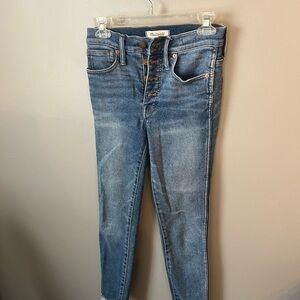 Madewell Ankle Cropped Blue Jeans